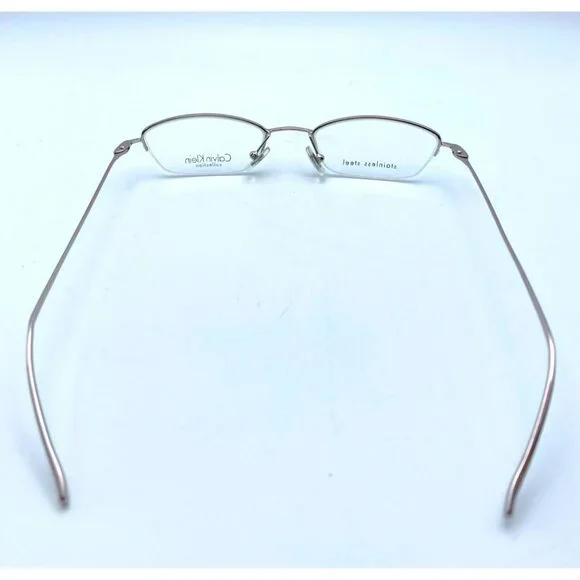 Calvin Klein Eyeglasses Glass Frames Metal Silver Italy 135 441 596 MSRP $199 - Picture 4 of 7
